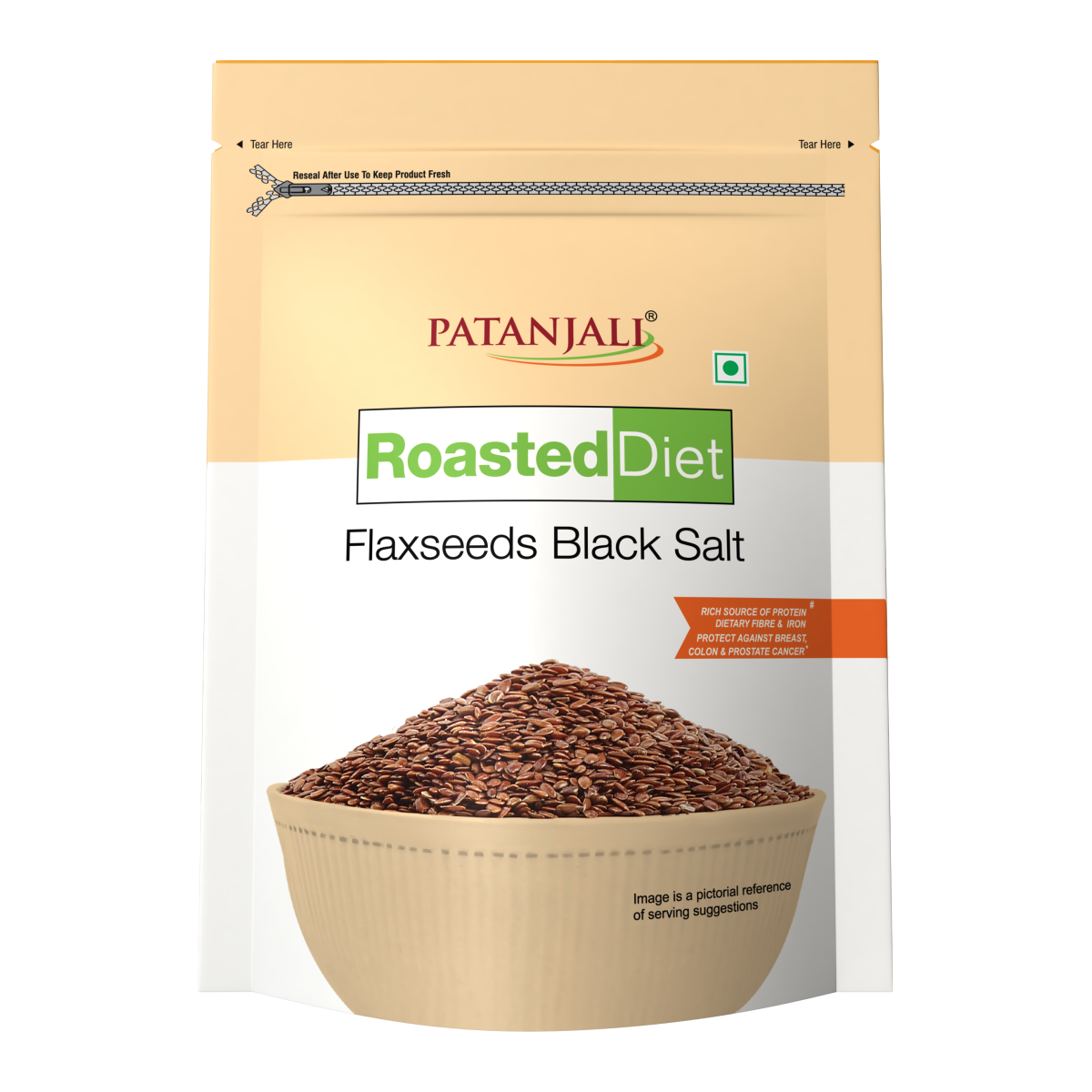 Roasted Diet FlaxSeed Black Salt-150 GM-T