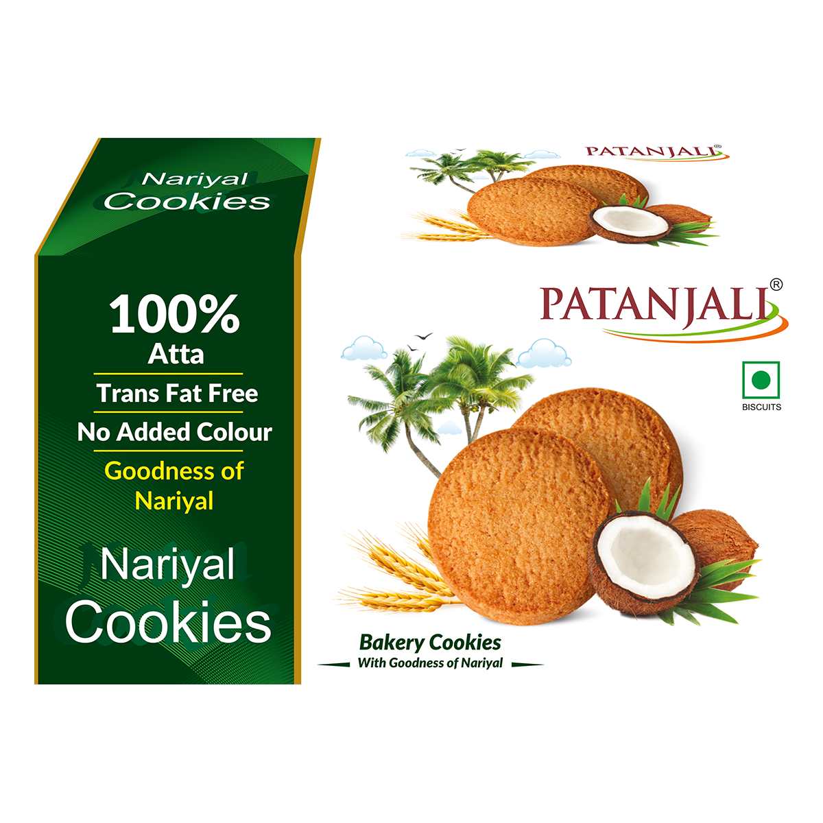 Patanjali Nariyal Biscuits/Cookies 200 GM
