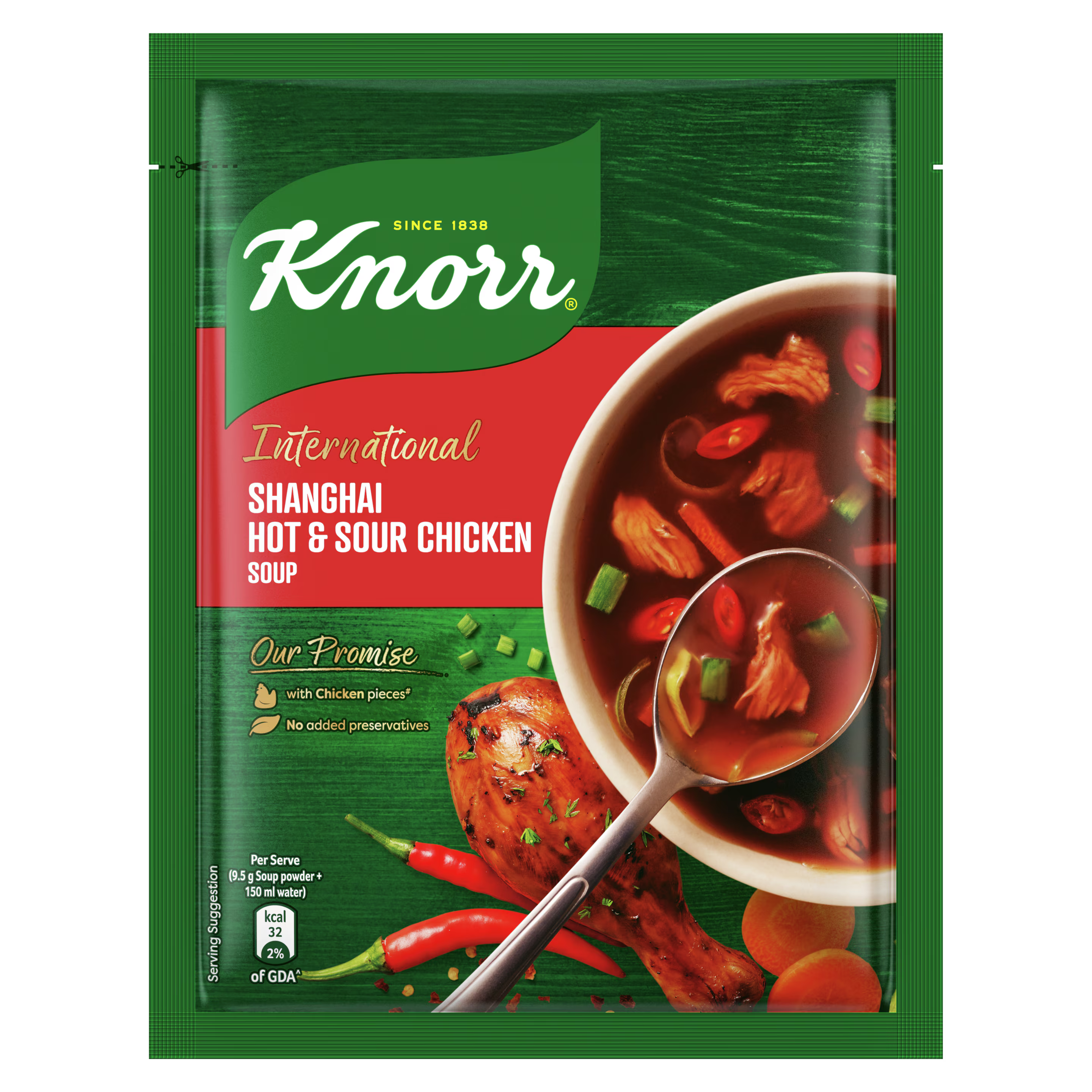Knorr Shanghai Hot & Sour Chicken Soup - 36 GM